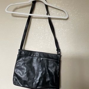 Margot black leather crossbody bag
